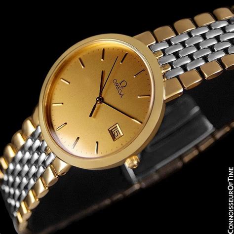 omega deville gold mens watch